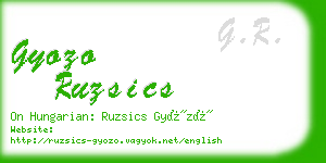 gyozo ruzsics business card